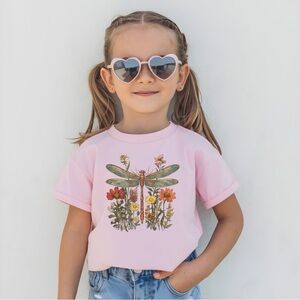 Dragonfly Floral Kids T-Shirt